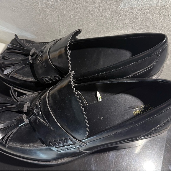 Women's Black Platform Loafers - Picture 2 of 3